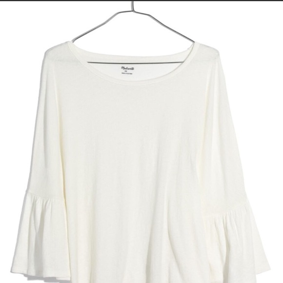 NWT Madewell flare sleeve tee in ivory. S - Picture 7 of 8